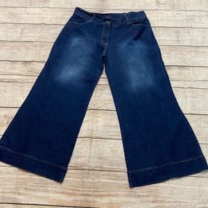 Gold Flava Dark denim wide leg jeans size 22